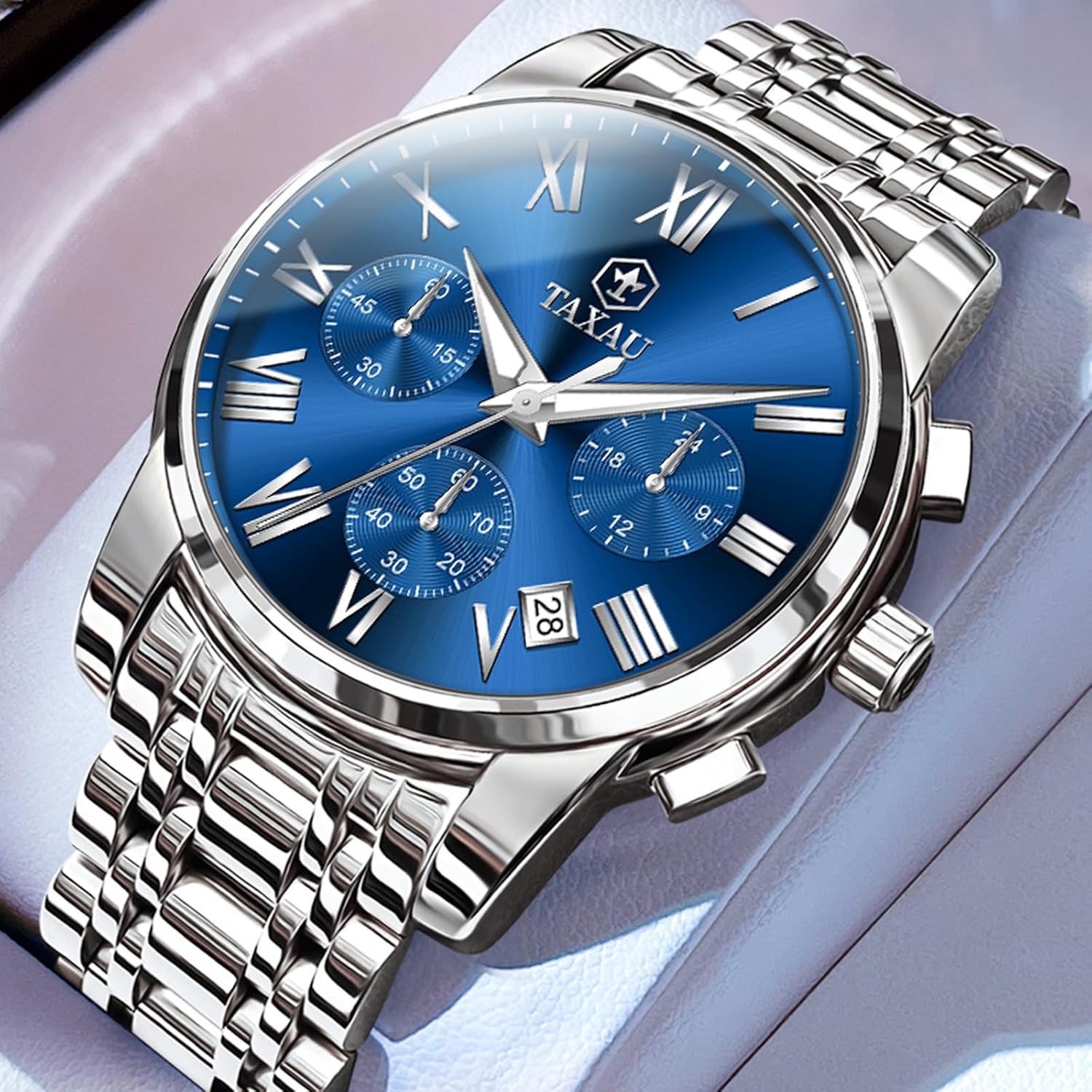 Thumbnail 4 de Taxau Multifunktionsuhren für Männer Edelstahl 42 mm