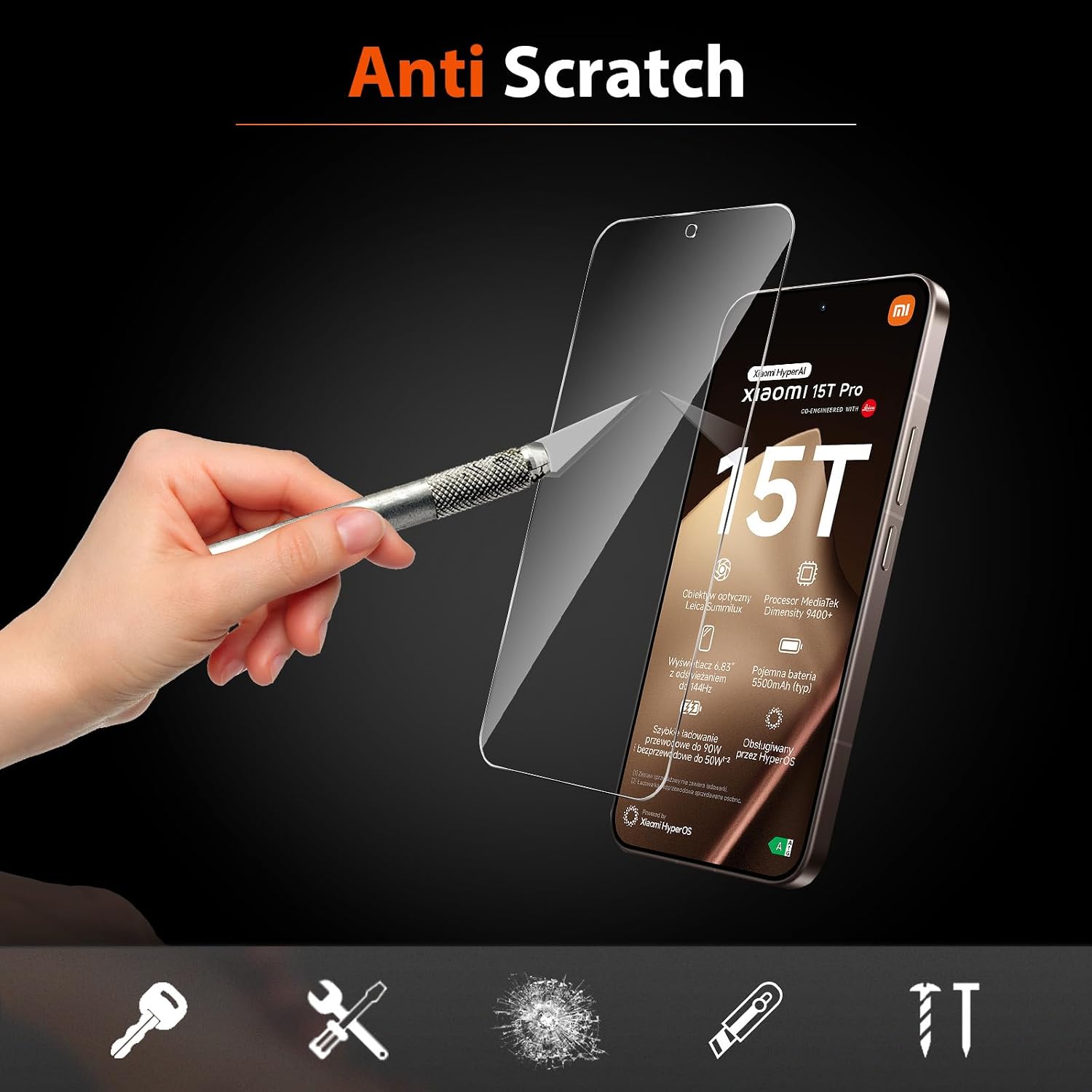 Detalle 2 de LiiLaa Hydrogel Displayschutz für Xiaomi 15T Pro