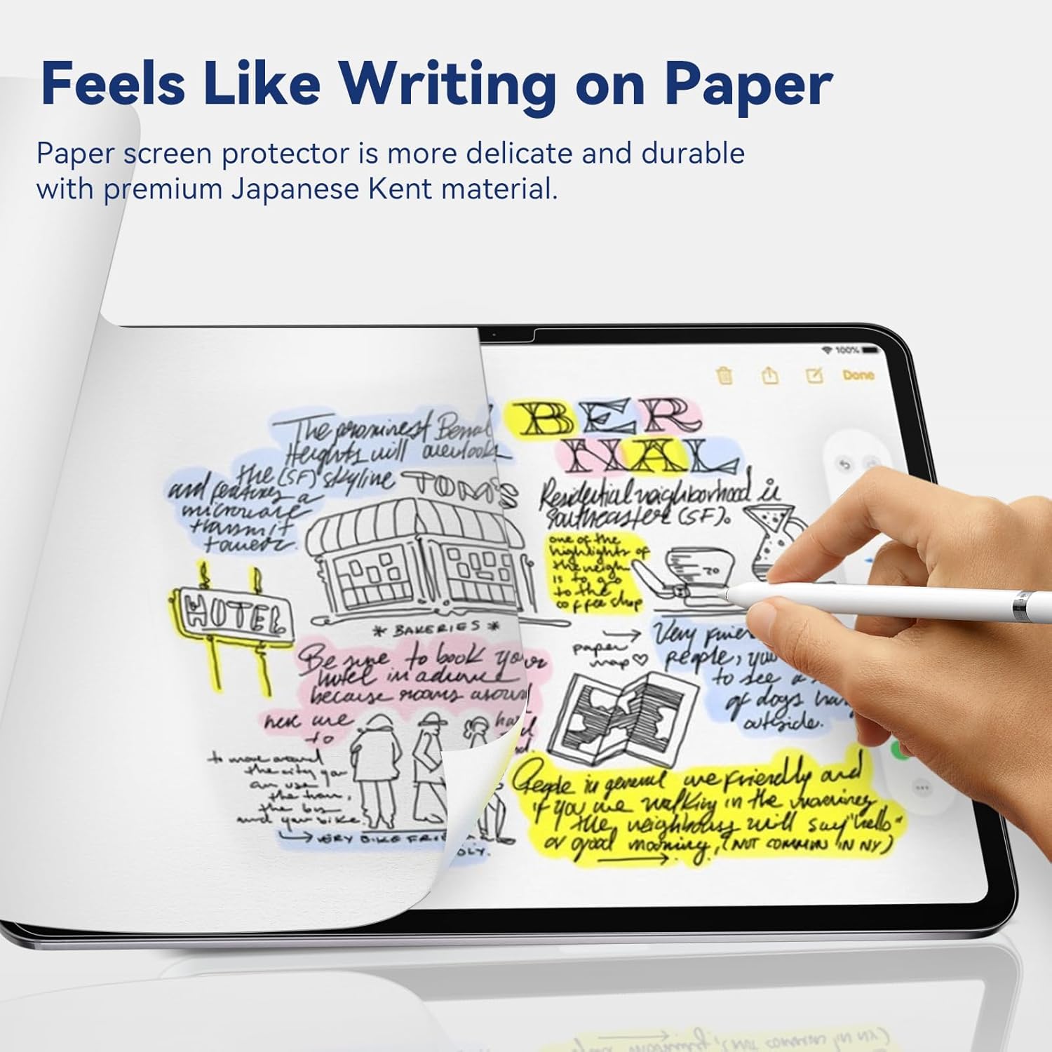 Thumbnail 1 de Like Paper Papier-Schutzfolie (2 Stück) für iPad 9/8/7 & iPad 10,2 Zoll – matt, blendfrei fürs Zeichnen