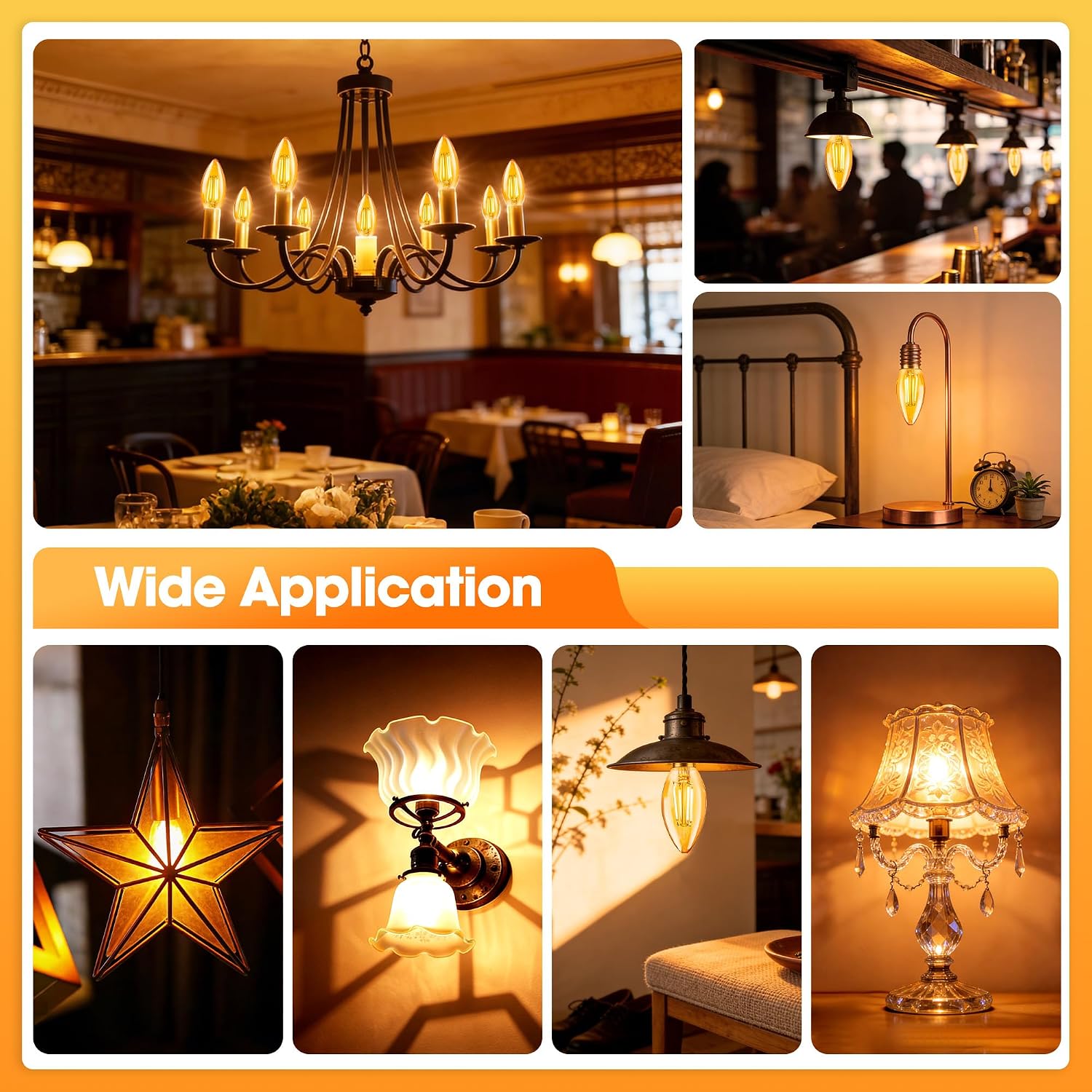 Thumbnail 4 de E14 LED Vintage Candle Bulb 2 Pack