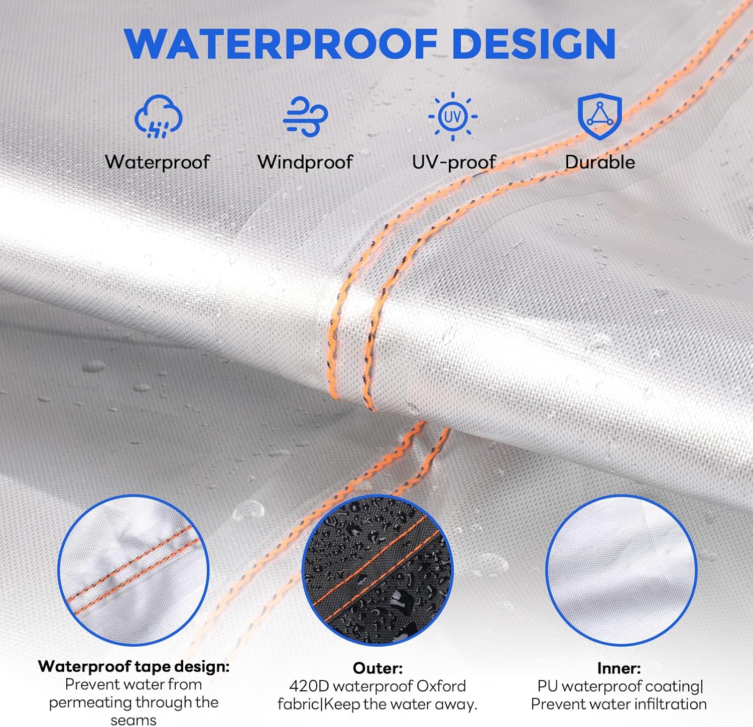 Thumbnail 1 de Aoretic Outdoor Garden Table Cover 242x182x100cm