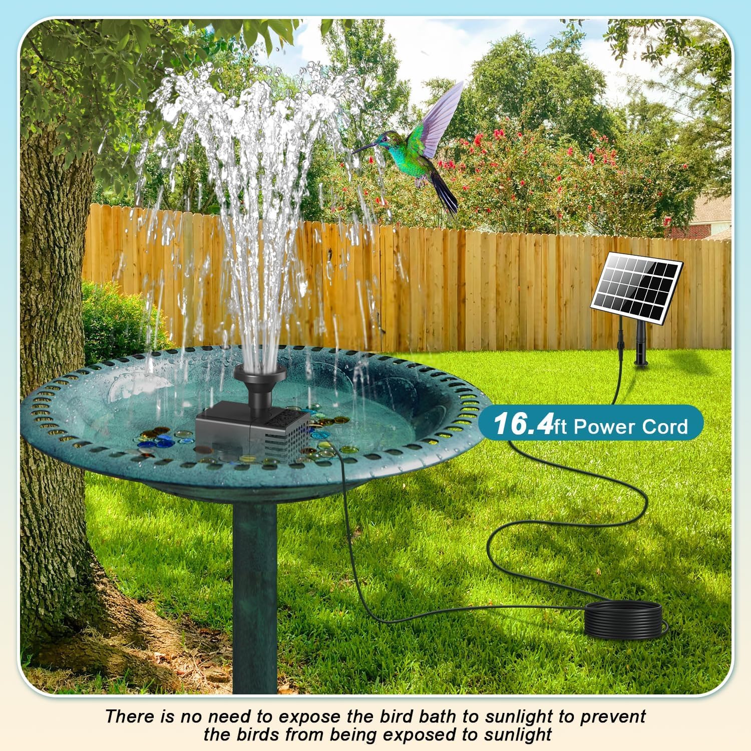 Thumbnail 1 de SZMP 2 in 1 Detachable Floating Solar Fountain Kit (3.5W) – DIY water pump for bird bath and garden features