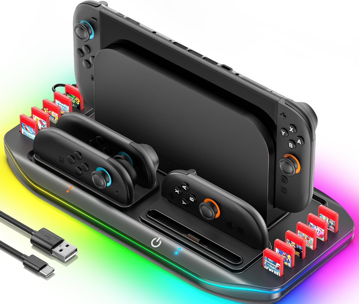 Thumbnail 6 de Switch Joycon Ladestation 4 Ladeschlitze