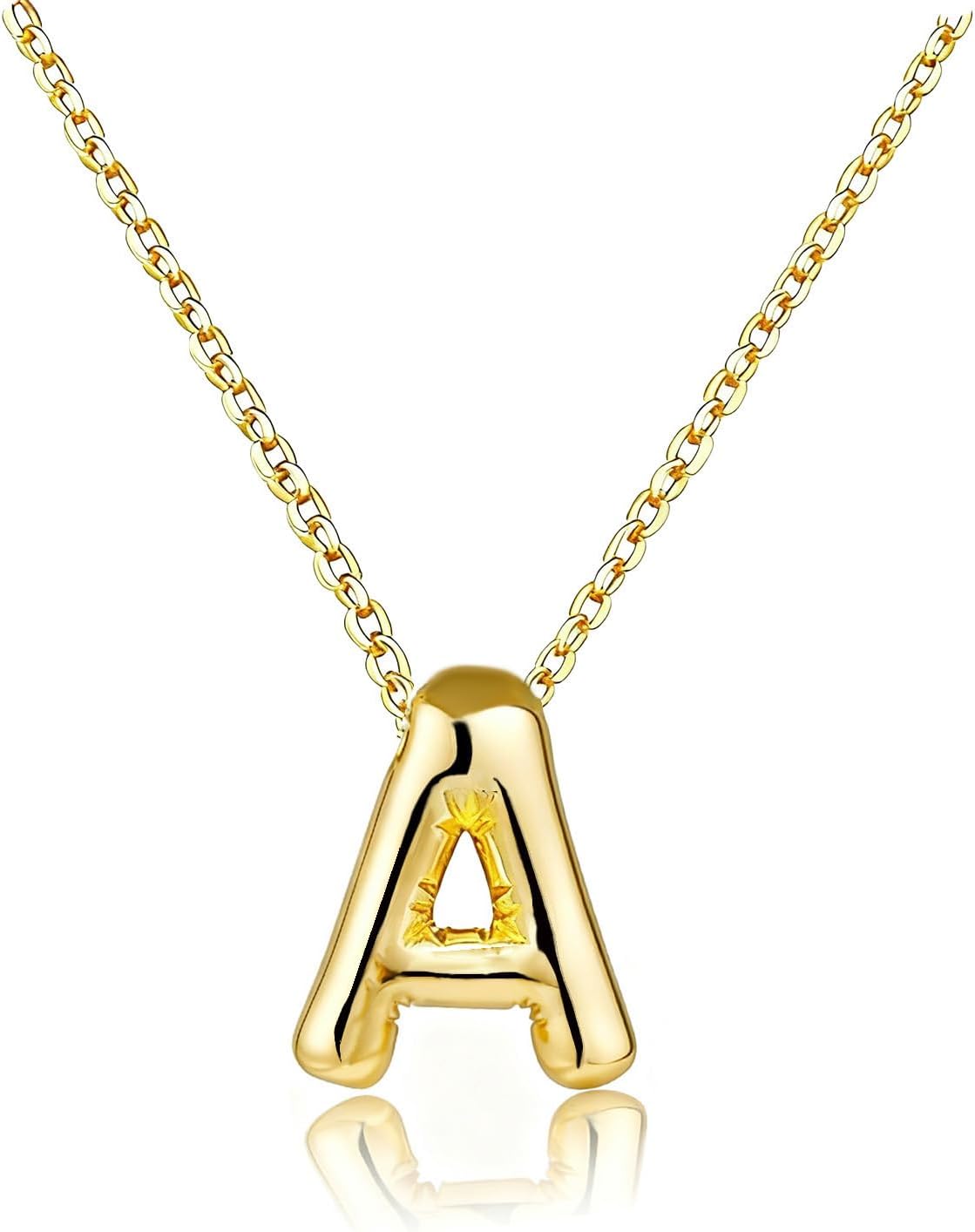 Detalle 2 de Initial Necklace, 14K Gold-Plated