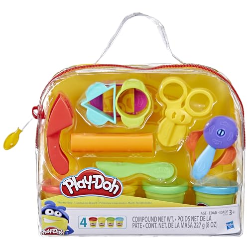 Detalle de Play-Doh Starter Set 9-Piece Kit with Storage Tote & 4 Modeling Compound Cans (Ages 3+)
