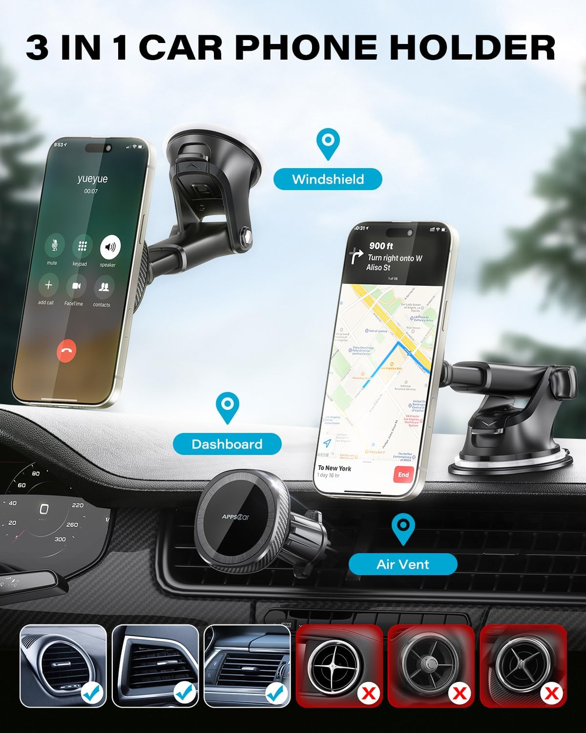 Thumbnail 1 de APPS2Car Support Téléphone Magnétique 1,5 kg