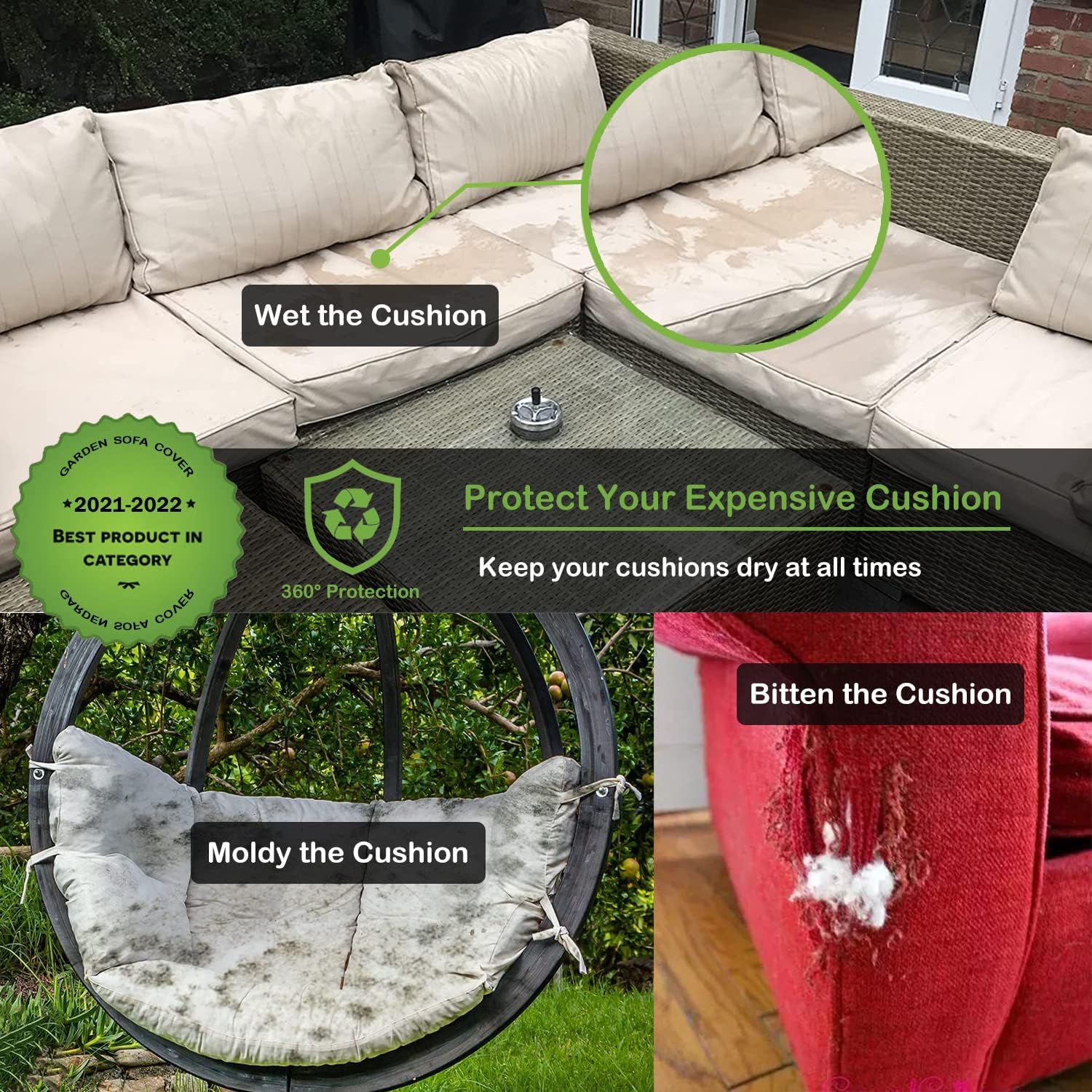 Detalle 2 de Enzeno Cushion Storage Bag 420D Oxford with Zipper