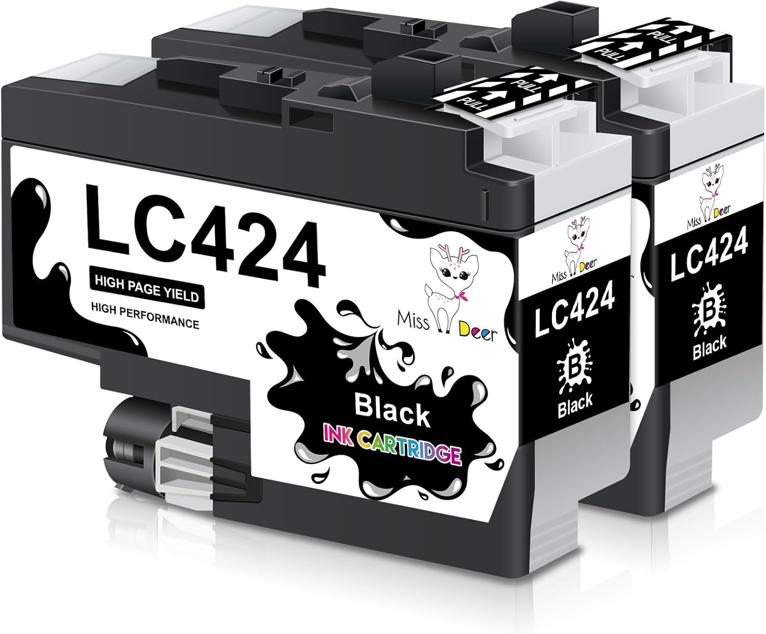 Detalle de Miss Deer LC424 BK Schwarz Patronen kompatibel Brother DCP-J1200W