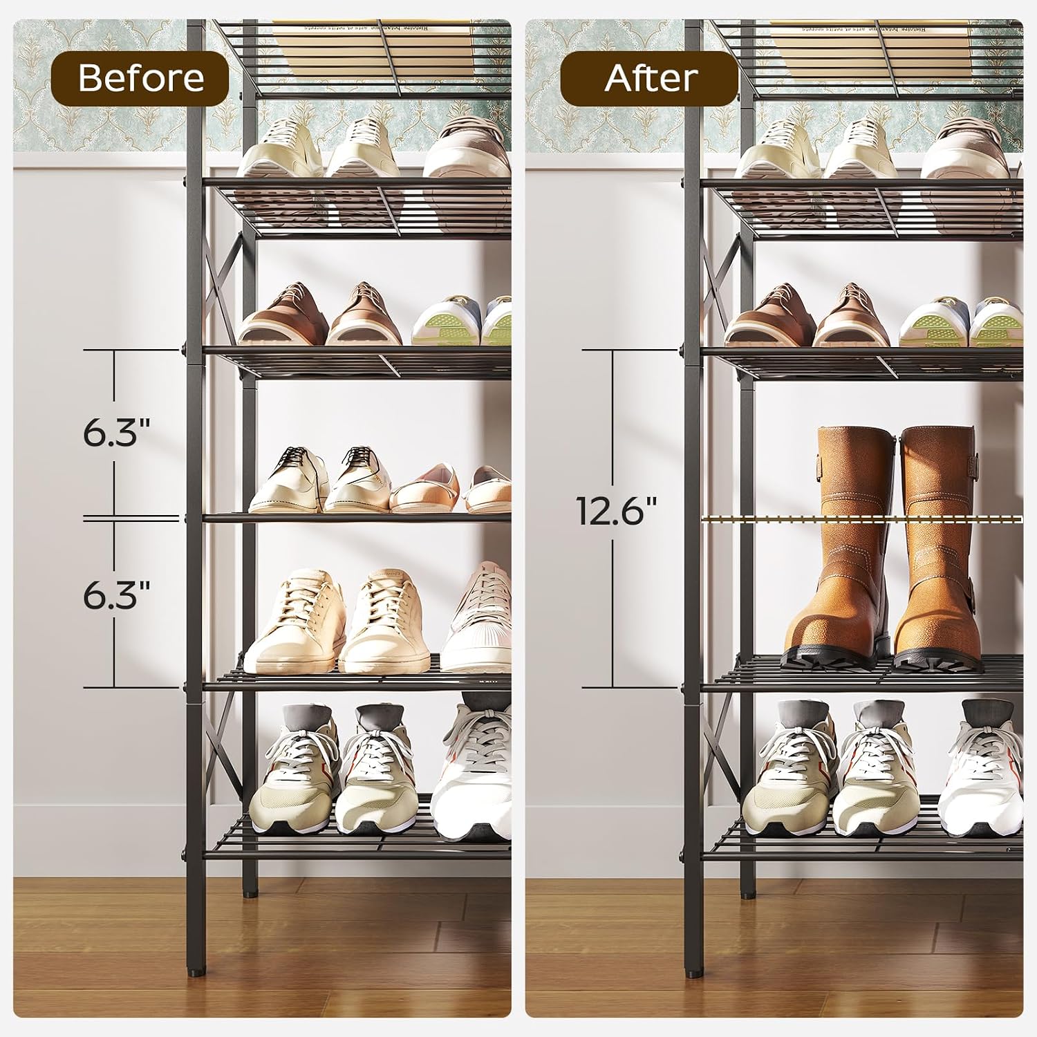 Thumbnail 2 de YATINEY 10 Tier Shoe Rack: Large-Capacity, Stable Organizer for Entryways and More
