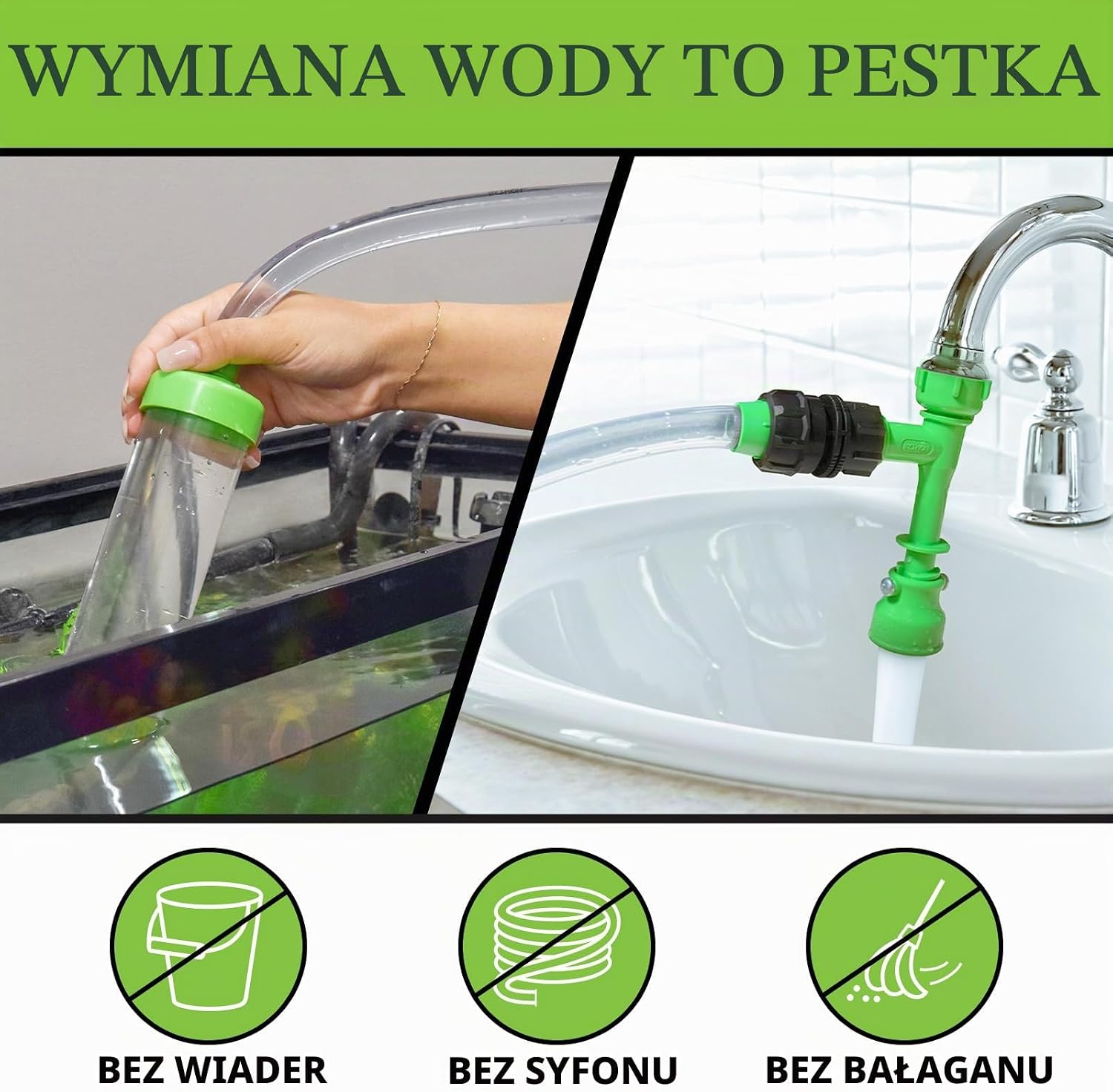 Detalle de Python Products Python System – system do czyszczenia akwarium i wymiany wody, wąż 8 m