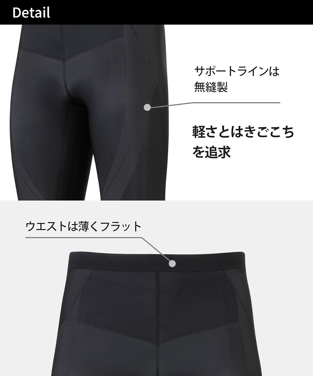 Thumbnail 6 de CW-X HZO695・HZO085 メンズスポーツタイツ ハーフ丈 股関節・腰・臀部・太ももサポート