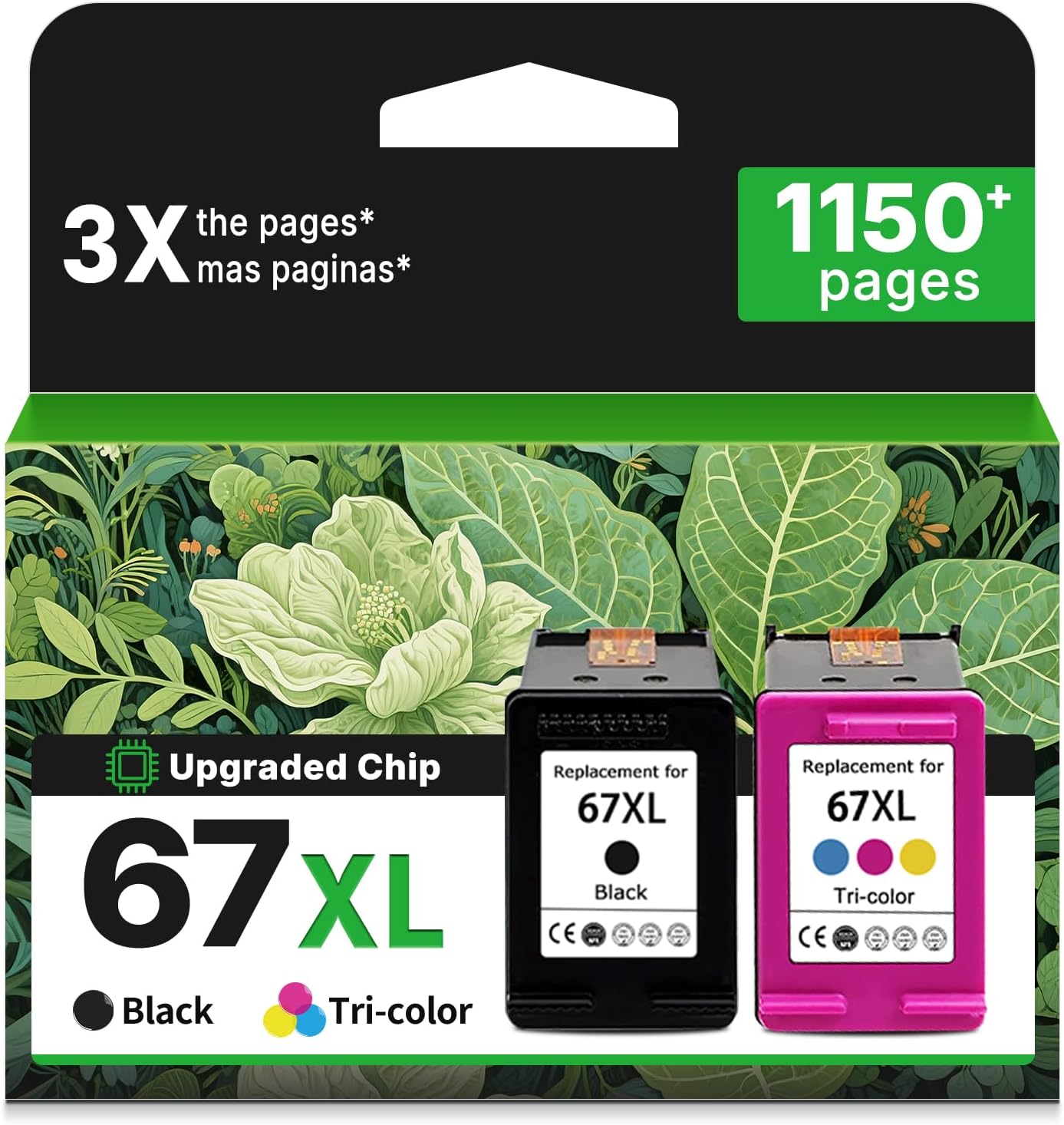 Detalle de Relcolor 67XL Black Color Ink Cartridge Combo
