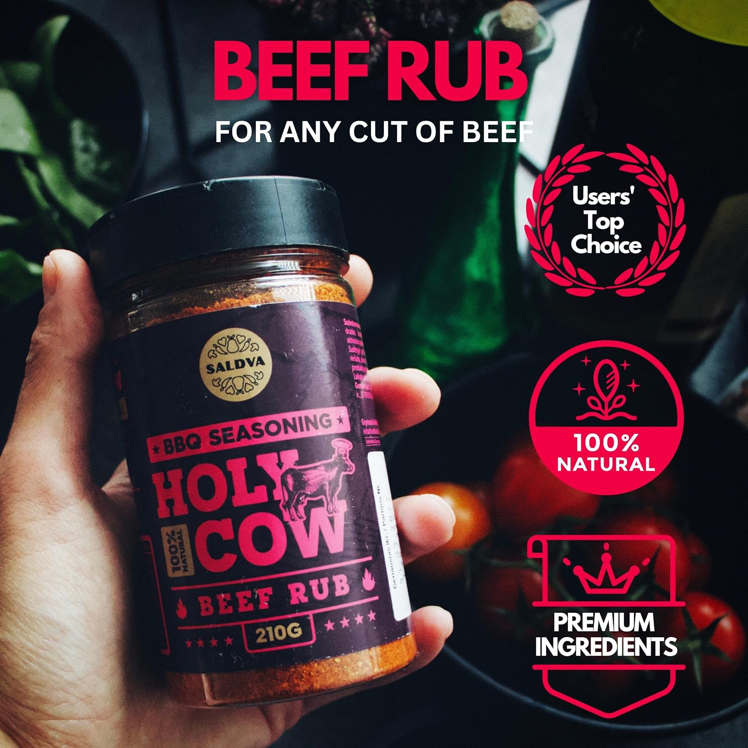Detalle 2 de Pack de 4 BBQ Rubs naturels pour viande