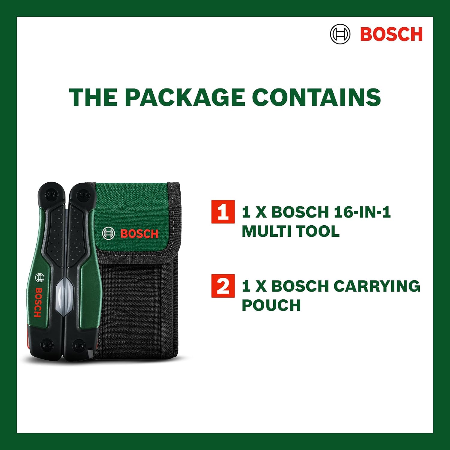 Detalle 2 de Bosch 16-in-1 Multitool, Stainless Steel Hand Tool with Locking Function
