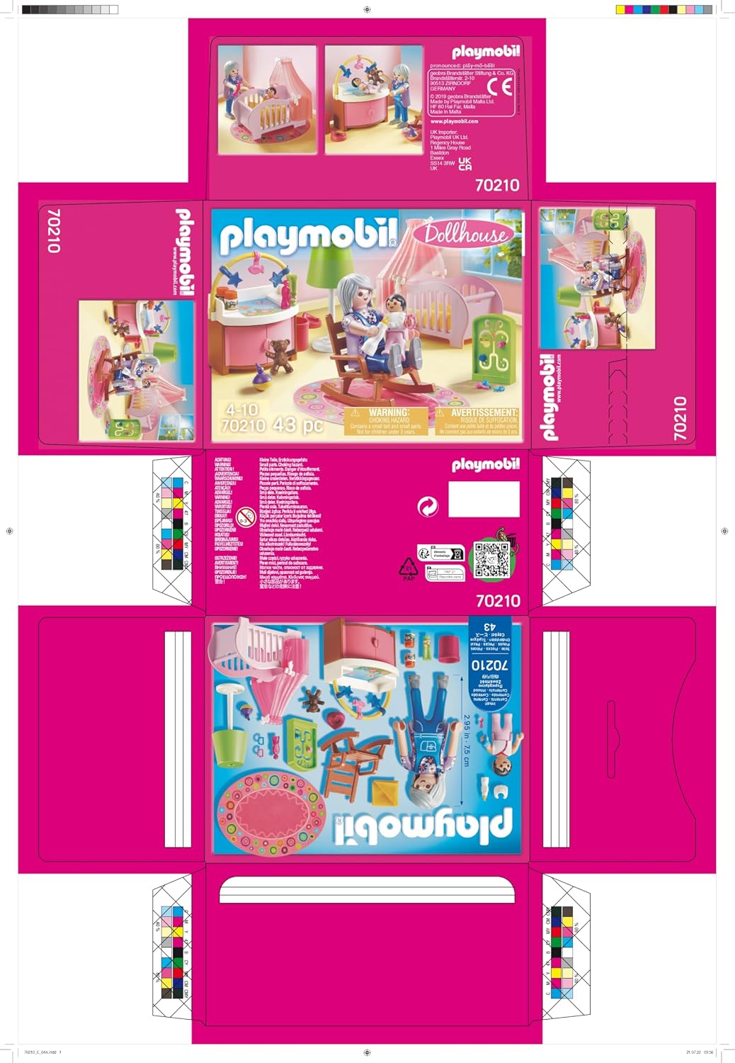 Thumbnail 6 de PLAYMOBIL Dollhouse 70210, Cameretta della bambina – 43 pezzi per età 4+