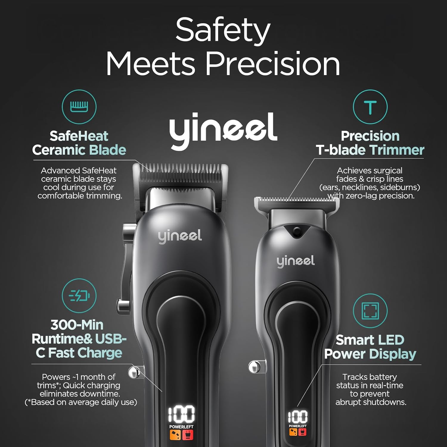 Thumbnail 1 de Yineel Hair Clippers Professional cordless trimmer ✂