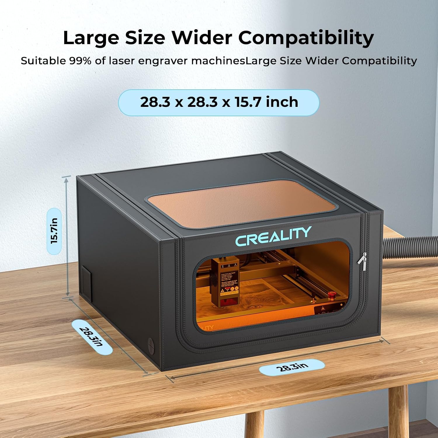Thumbnail 2 de Creality Laser Engraver Enclosure 2.0, 720 x 720 x 400 mm with Ventilation Fan