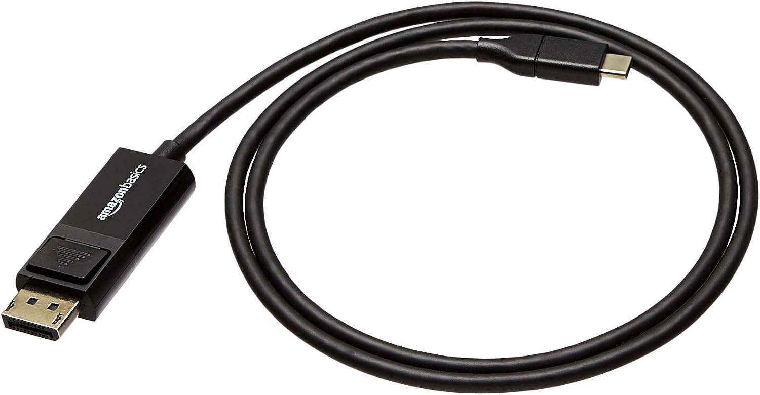 Detalle de Amazon Basics Bi-Directional USB-C to DisplayPort Cable 0.9 m
