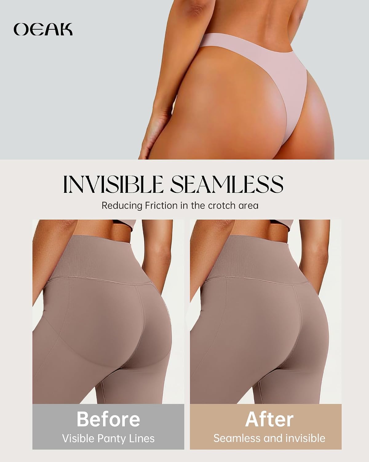 Detalle de OEAK Seamless Thongs for Women