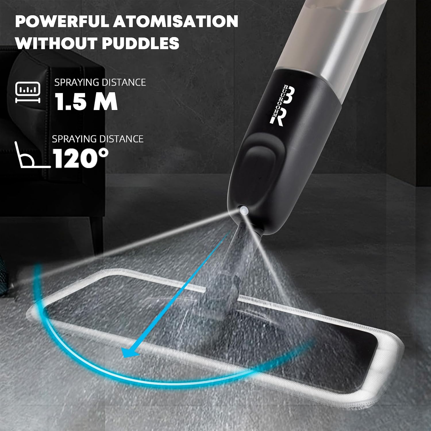 Detalle de 360° 3-in-1 Microfiber Spray Mop for Floors