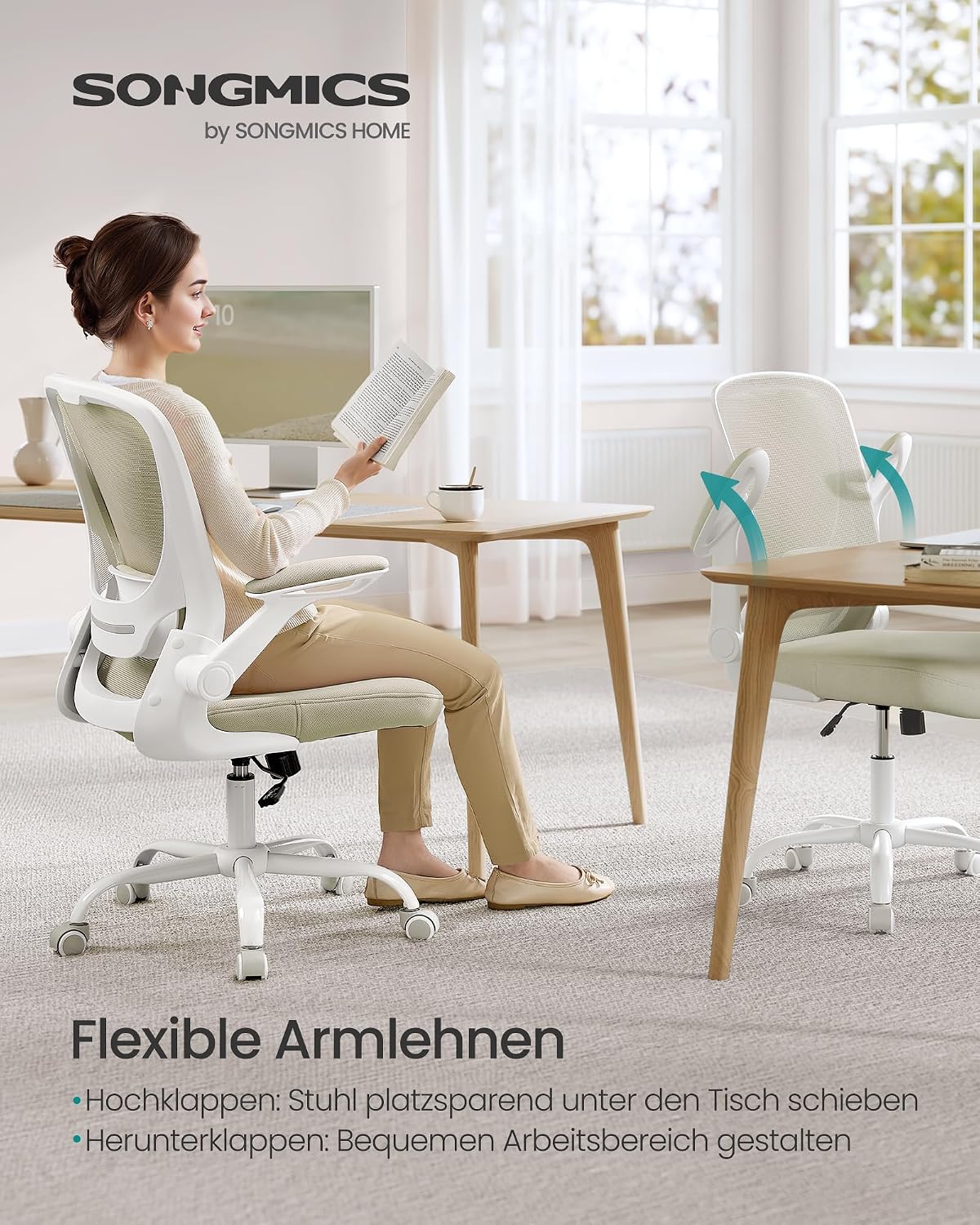Thumbnail 5 de SONGMICS Bürostuhl ergonomisch mit Mesh