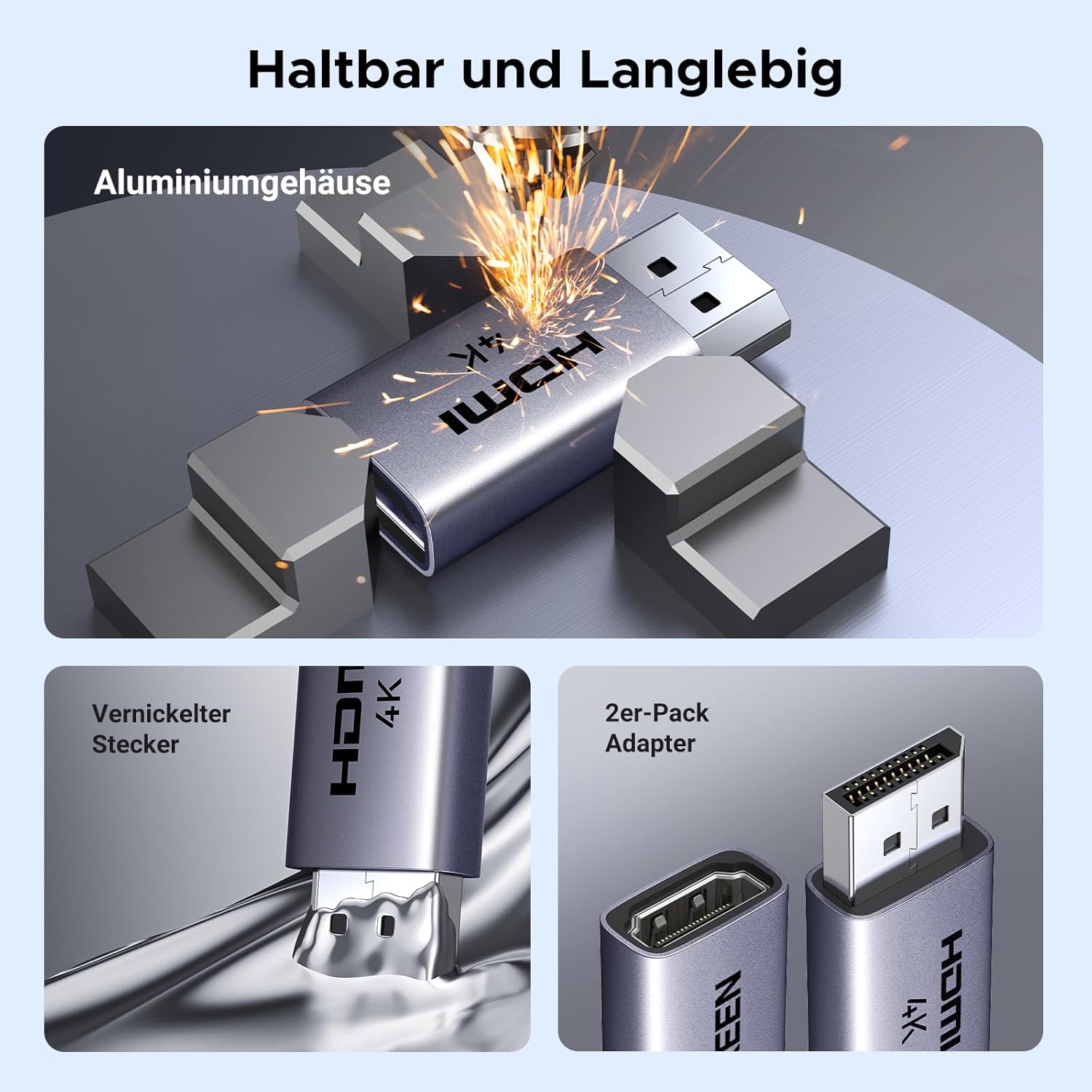 Thumbnail 6 de UGREEN DP-auf-HDMI Adapter 4K@30Hz, 2 Stück