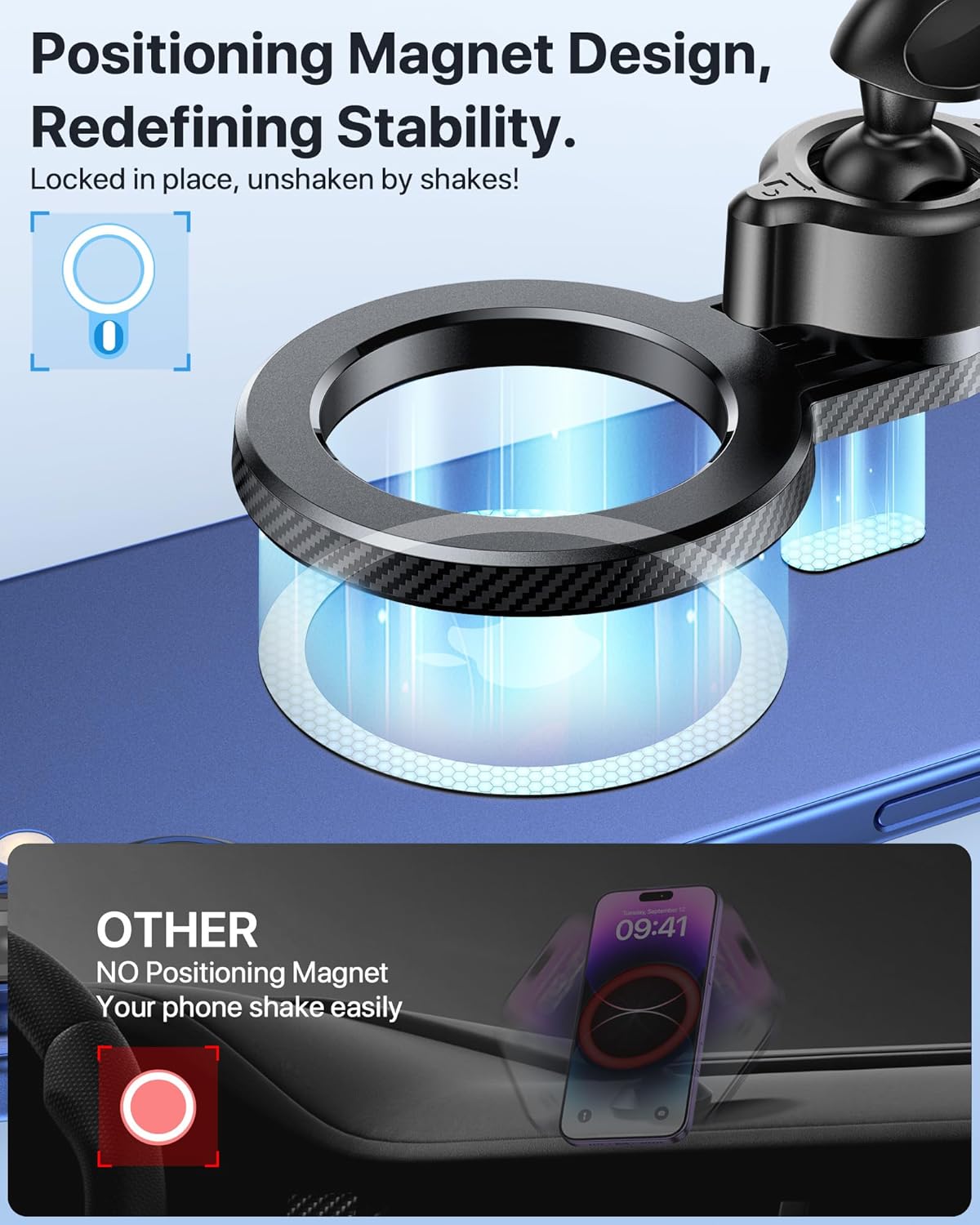 Detalle 2 de Miracase MagSafe Car Mount 20-strong magnets