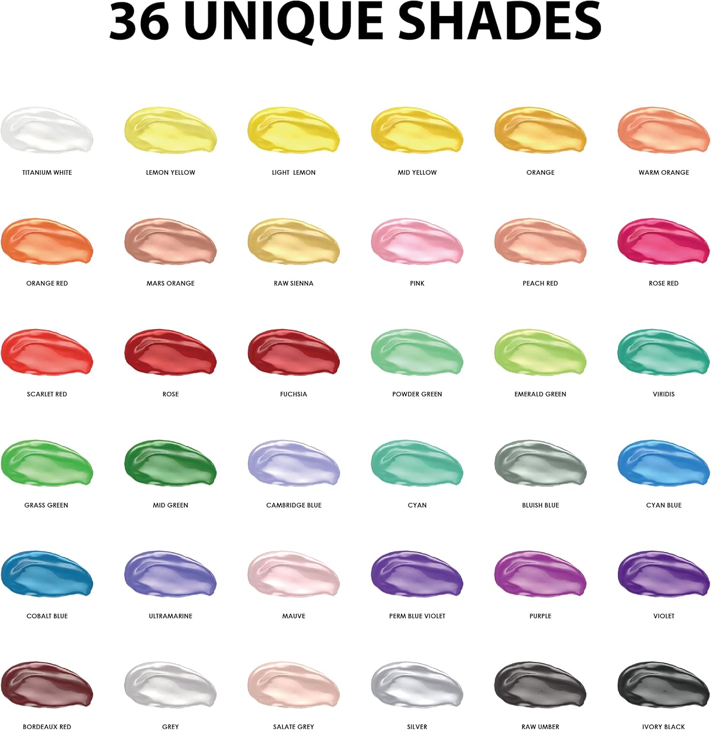 Thumbnail 1 de Peinture Acrylique Métallique INK LAB – kit 36 tubes 12 ml, couleurs brillantes