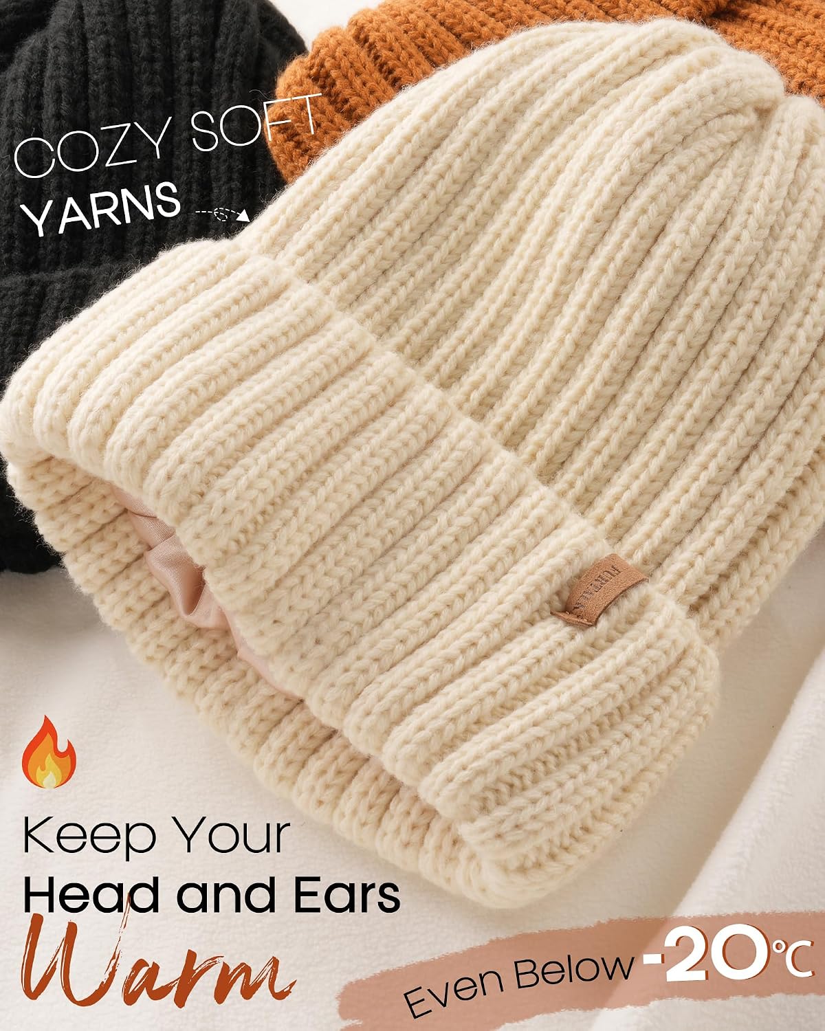 Detalle 2 de FURTALK Satin Lined Beanie