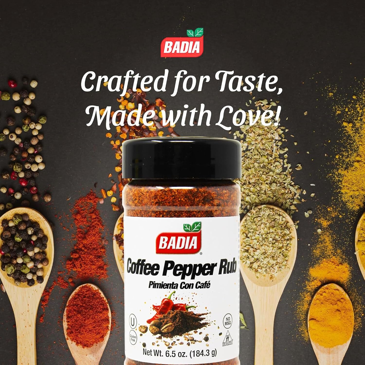Thumbnail 2 de Badia Coffee Pepper Rub, 6.5 oz Coffee, Chili & Garlic Seasoning