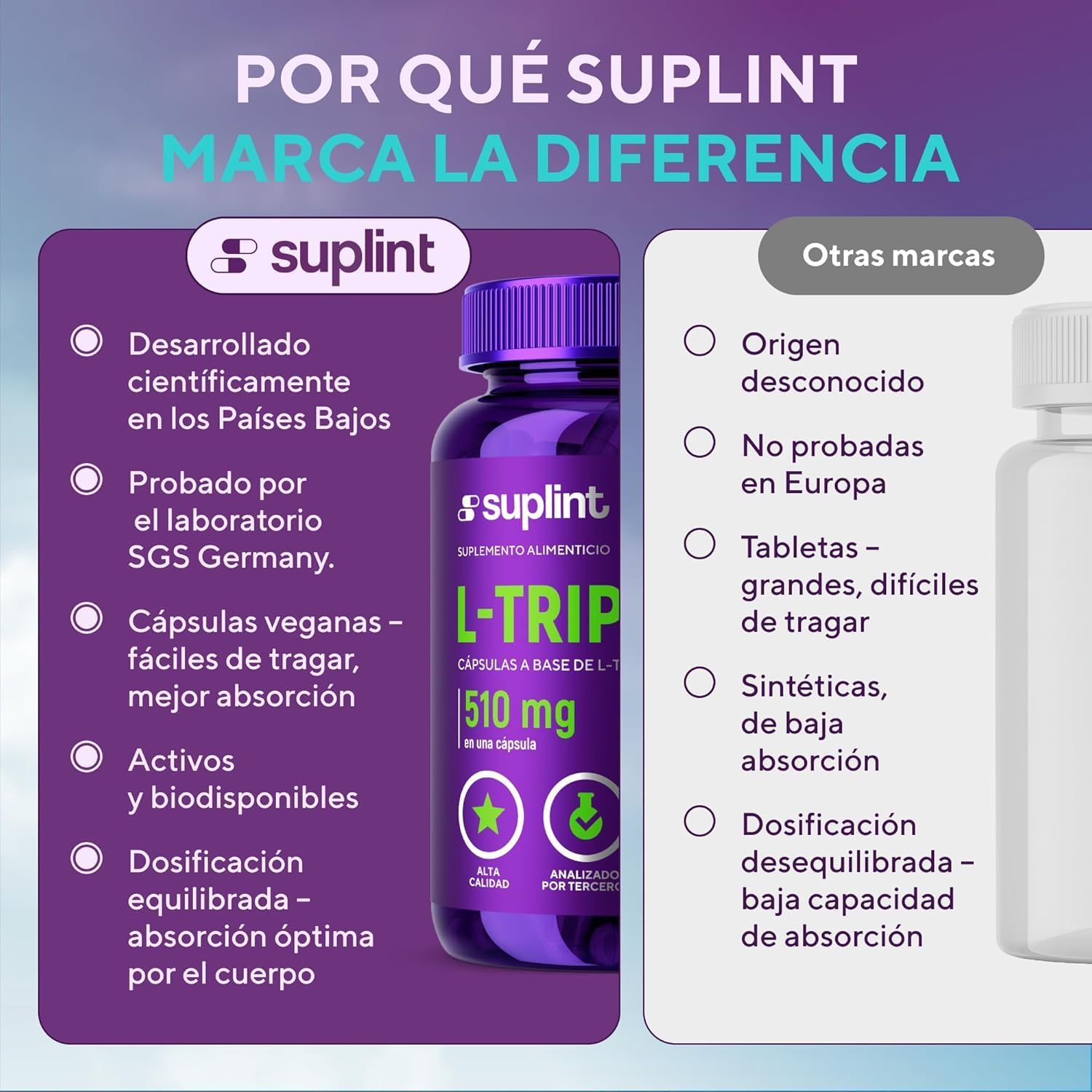 Thumbnail 6 de SUPLINT L-Triptófano 500 mg 💊