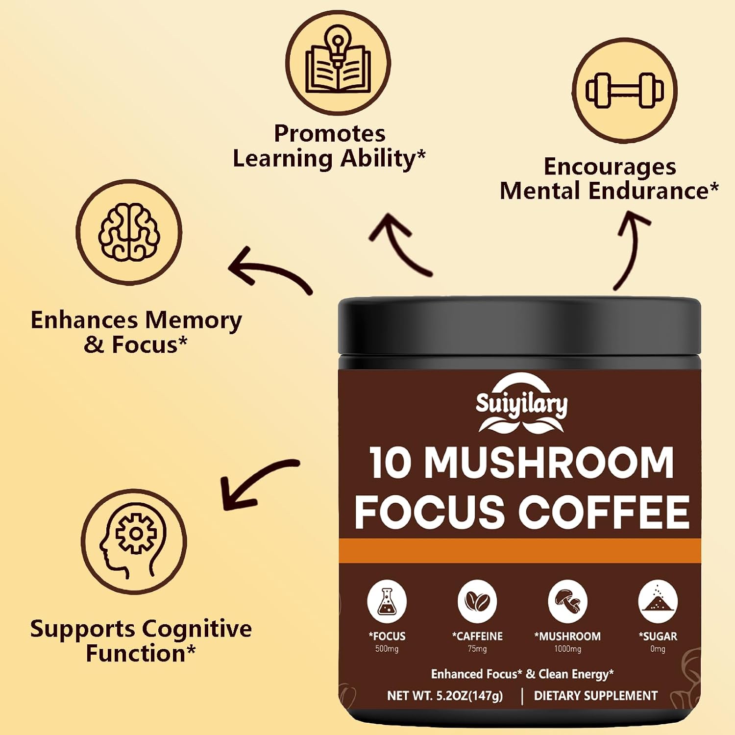 Detalle de Suiyilary Mushroom Coffee Powder 147g