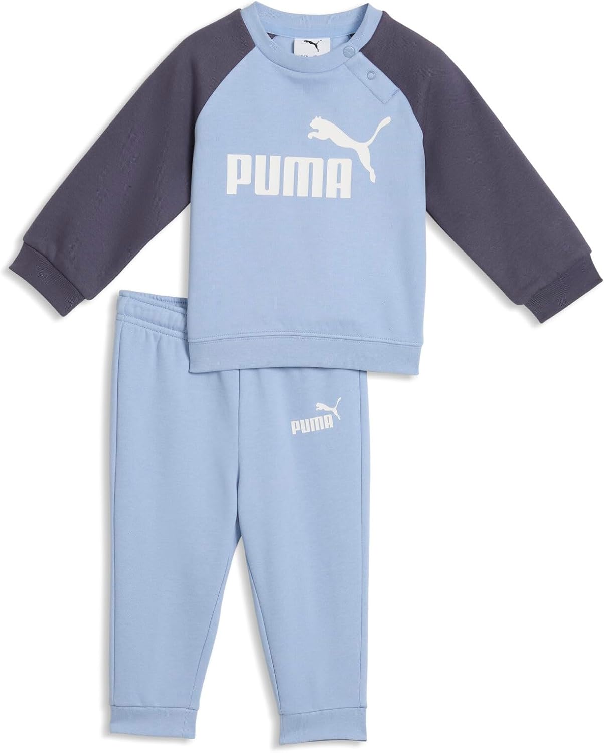Detalle de PUMA Minicats ESS Raglan Crew Set für Baby – Fl INF, gestrickte Anzüge