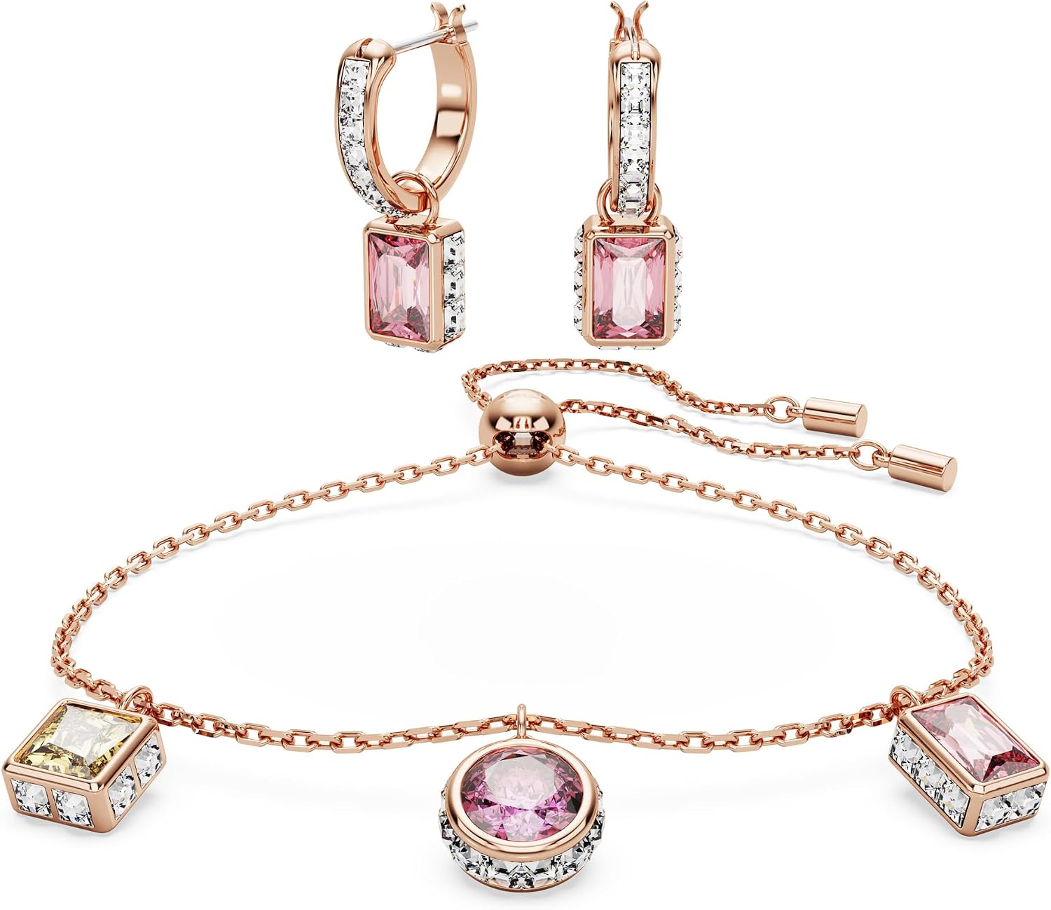 Detalle de Swarovski Collana Mesmera Bianca: lucentezza rodio e Zirconi in un mix di tagli