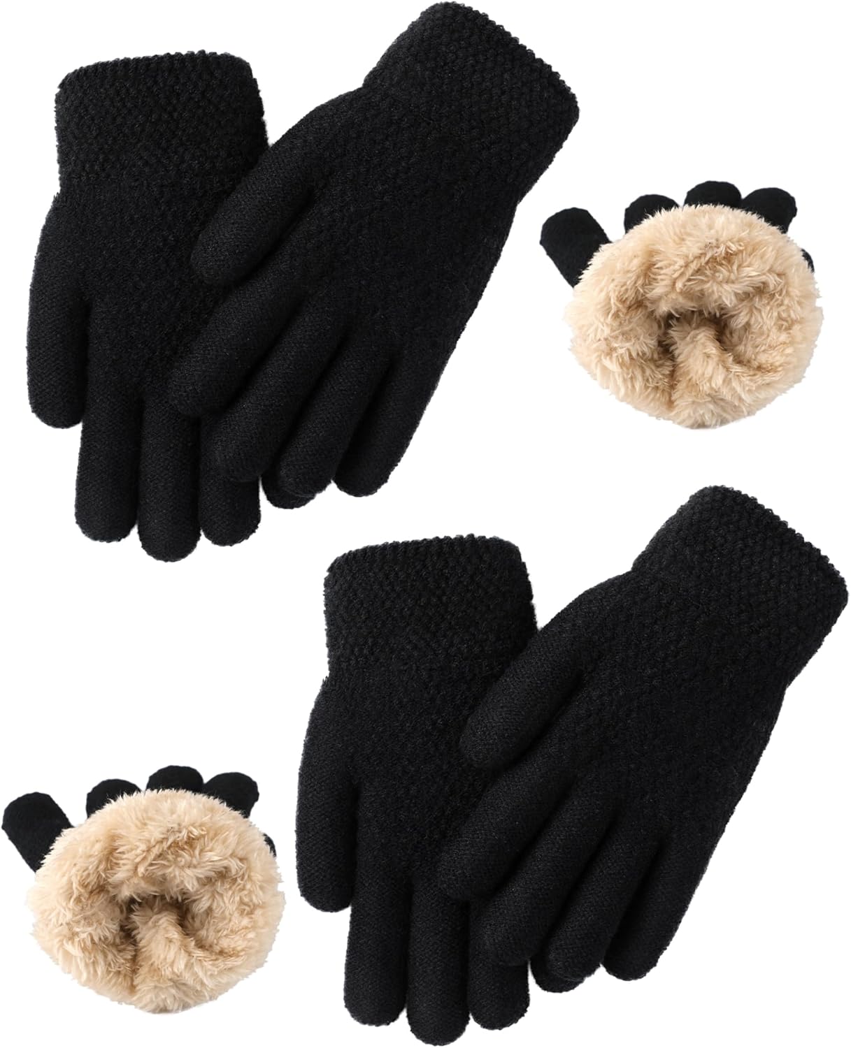 Glooarm 2 Pairs Kids Gloves 4-12