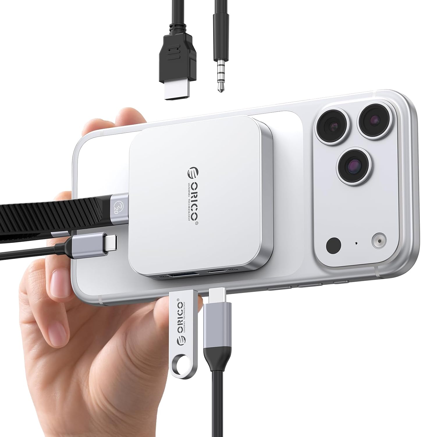 Detalle de ORICO Docking Station USB-C magnetica 100 W