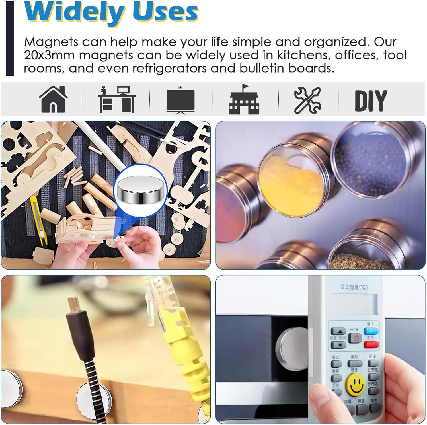 Thumbnail 6 de Wzone 5x2mm Kleine Magnete Stark – 120 Stück Rundmagnete Neodym