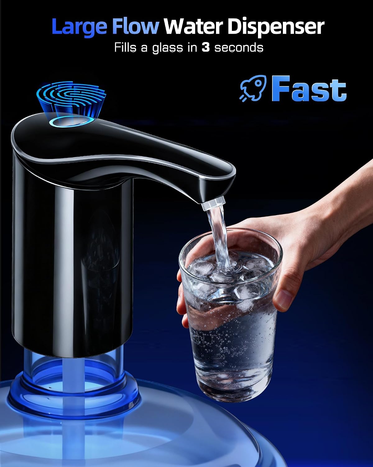 Detalle de Redsack Automatic Water Dispenser for 5-Gallon Jugs, USB-C Rechargeable