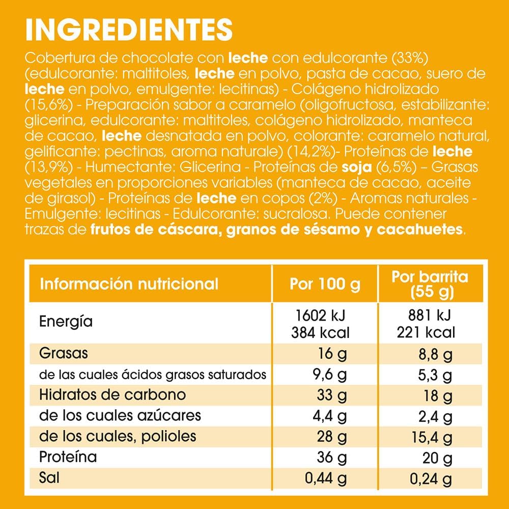 Thumbnail 4 de Enervit Protein Bar Caramel Fun 55g 🍬 20g Proteínas