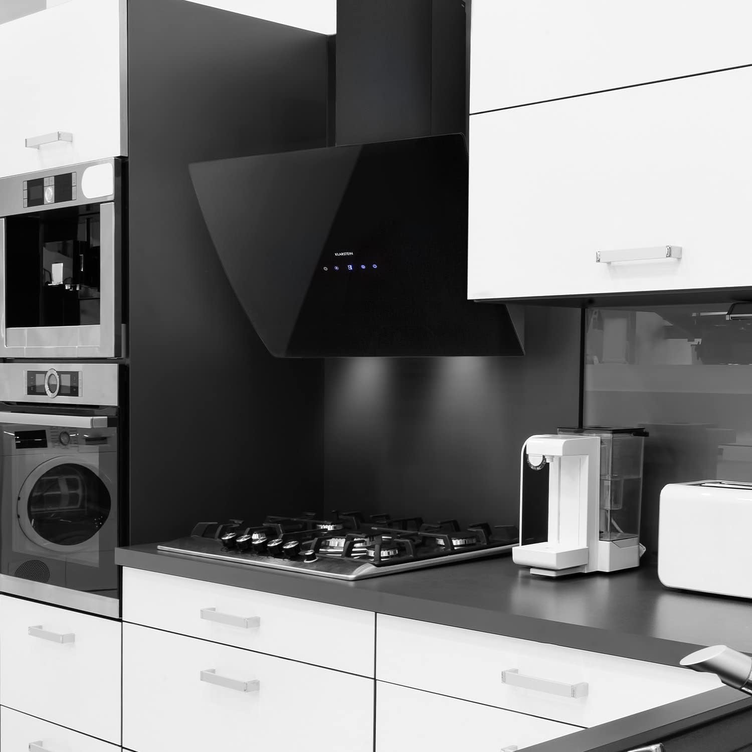 Detalle 2 de Klarstein 10031905 – okap ścienny z oświetleniem LED i filtrem aluminiowym