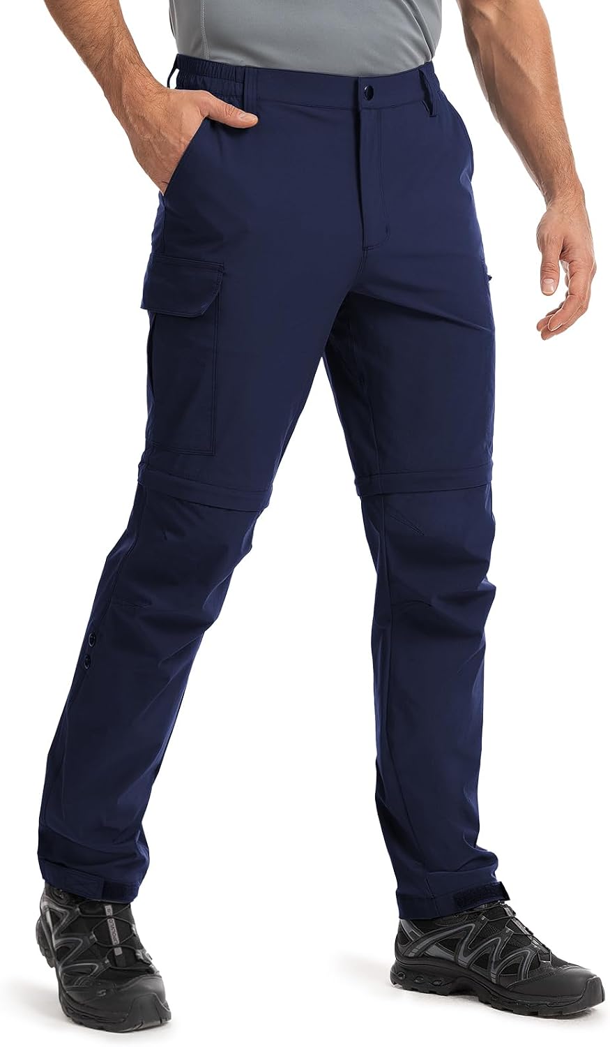 Thumbnail 1 de Hiauspor Wanderhose Herren Zip-Off – atmungsaktive Softshellhose mit 5 Taschen, Nylon-Spandex, leicht & schnell trocknend