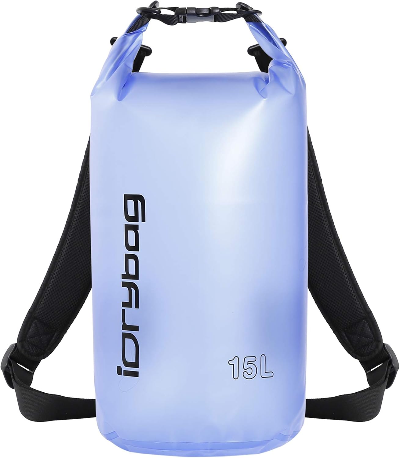 Detalle de IDRYBAG Clear Dry Bag Waterproof (2L/5L/10L/15L/20L) – Clear PVC Dry Sack for Kayaking, Camping & Travel