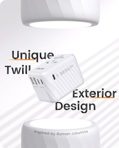 Thumbnail 2 de LENCENT Adaptador enchufe universal para viaje con 3 USB-C y 2 USB-A (28 W) EU/USA/UK/AU, blanco