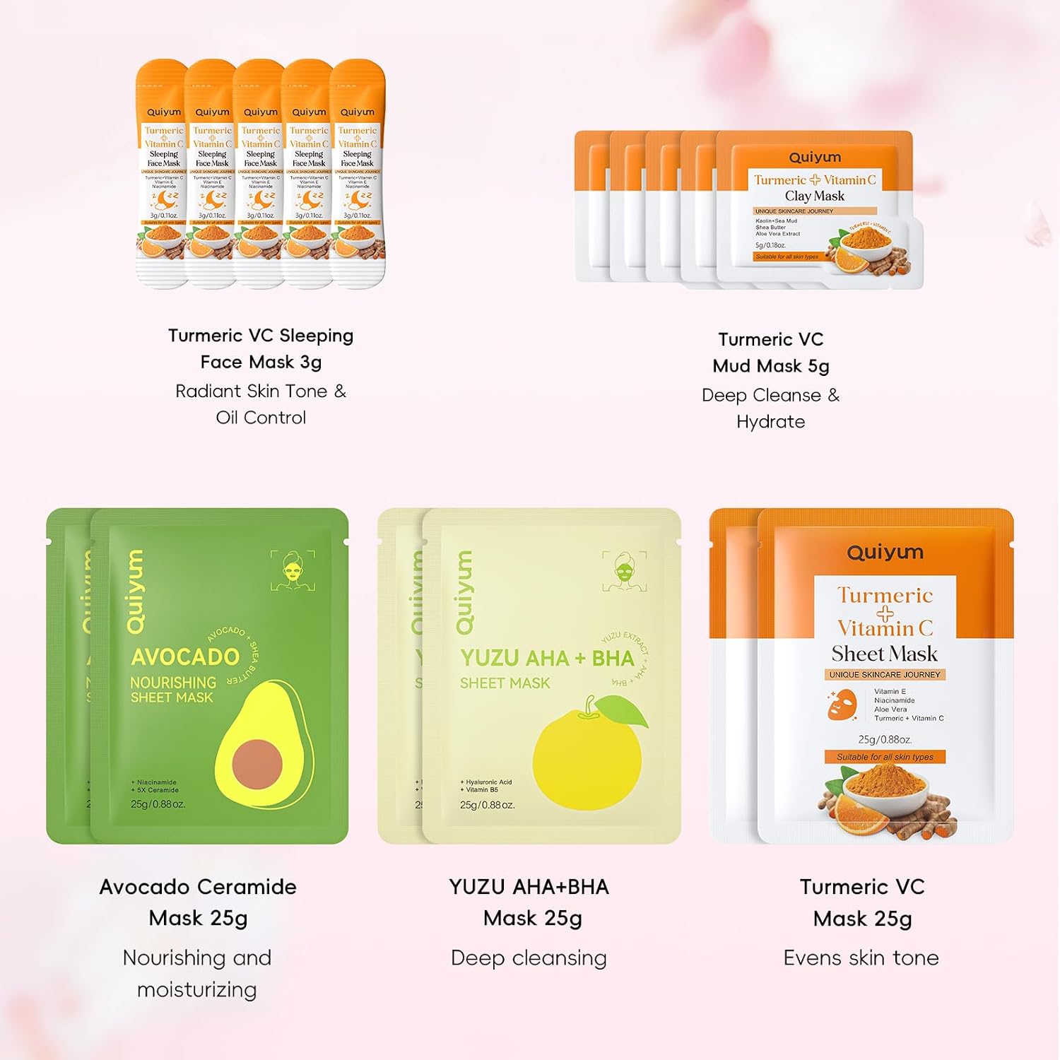 Detalle 2 de QUIYUM Face Mask Set, 26-Piece