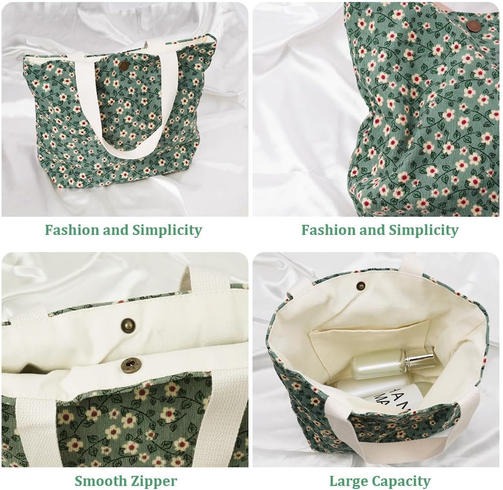 Thumbnail 2 de Aucuu Floral Canvas Cosmetic Bags 2 Pcs