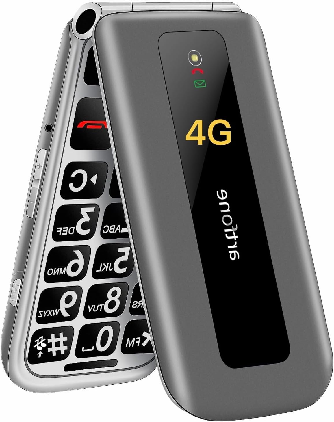 artfone F30 Nero – Telefono pieghevole 4G per anziani con tasti grandi