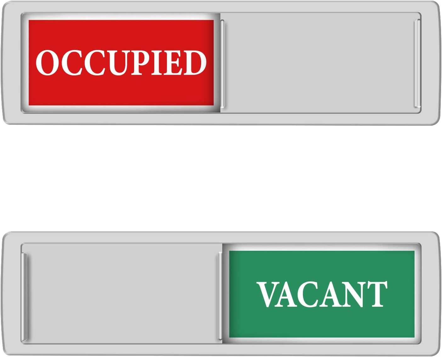 Detalle de K KitchenTour KT-VANT-1 Vacant/Occupied Door Sign, Silver Magnetic Slider