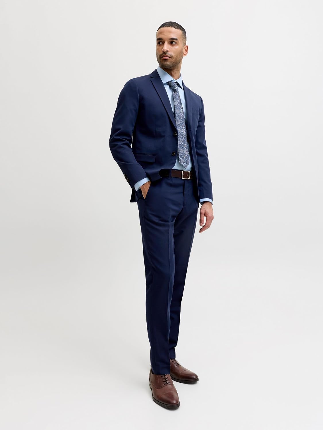 Detalle de JACK & JONES JPRFRANCO Super Slim Fit Anzug: einreihiger Blazer und Hose