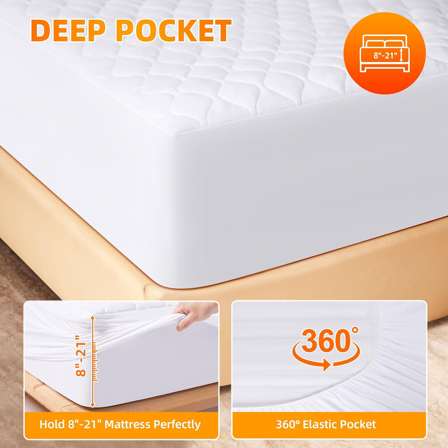 Thumbnail 3 de SameBed XHL-DRCL-King-2026 King Heated Mattress Pad, Quilted, 9 Settings