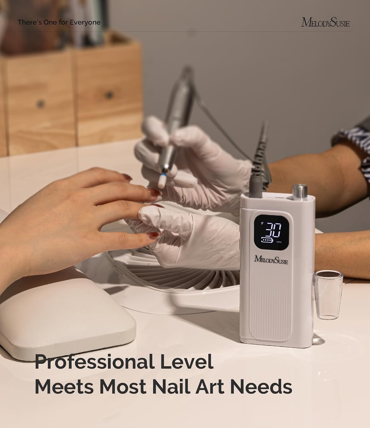 Detalle de MelodySusie SC300F Entry-Level Clip-On Rechargeable Nail Drill